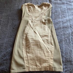 Olive green bodycon dress